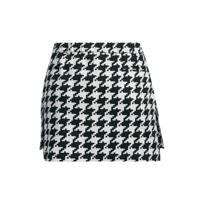 Adidas Ivy Park Halls Of Ivy Kids Houndstooth Skirt Clear Grey/Black-1