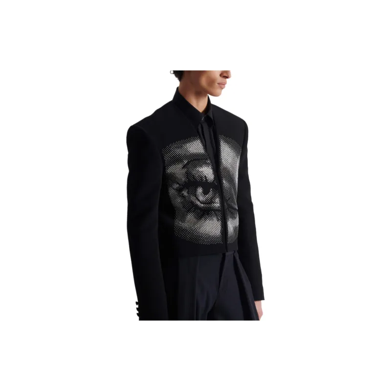 BALMAIN Crepe Cropped Jacket-4