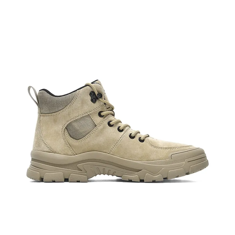 Jeep Breathable Warm Wear Resistant Height Increasing Slip Resistant Crew Outdoor Boots Men's Sand-1