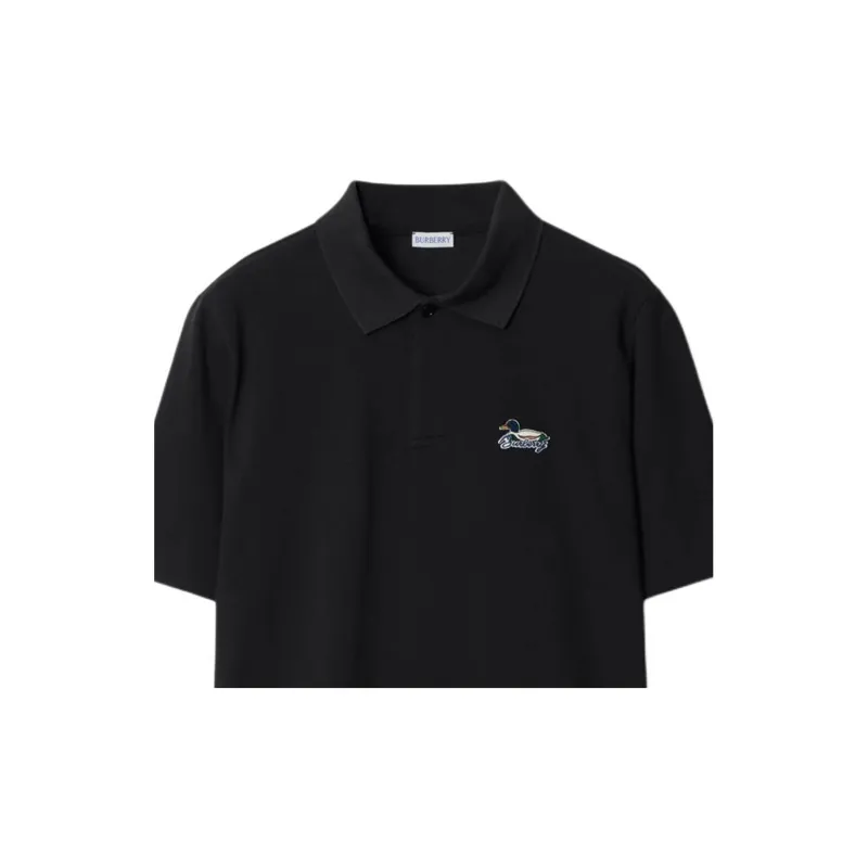 Burberry Logo patch Cotton Polo Shirt-6