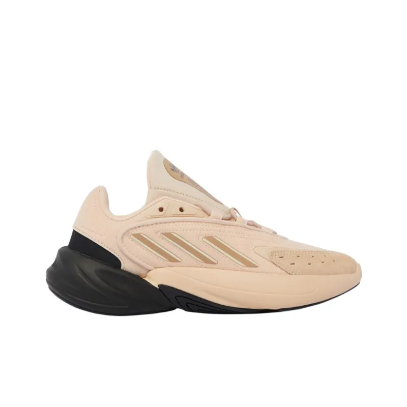 Adidas Originals Ozelia Slip Resistant Breathable Low Top Kids' Running Shoes Beige Black Teenagers-1