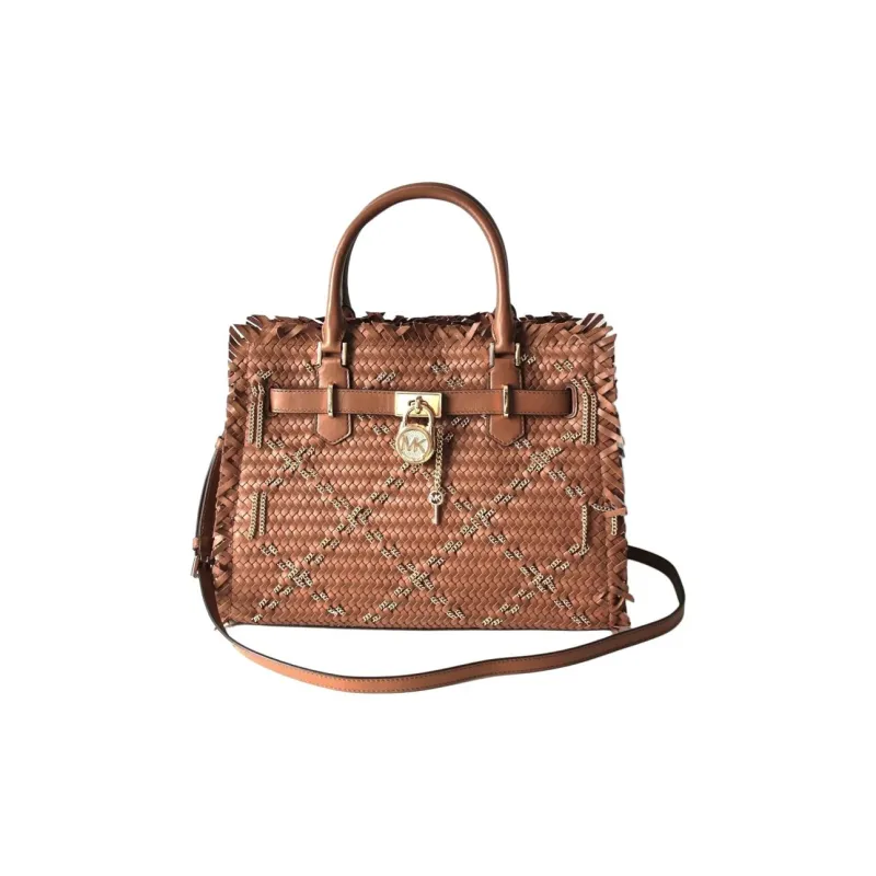 MICHAEL KORS Cow Leather Shoulder Bag, Crossbody Bag, Handbag Medium Size Women's Brown-2