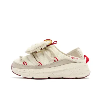 QIAODAN Comfortable Slip On Shoes Low Top Casual Shoes Men's Beige Red