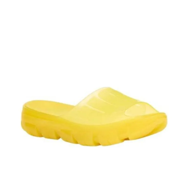 UGG Rubber Sole Abrasion Resistant Slide Slippers Women's Yellow-2