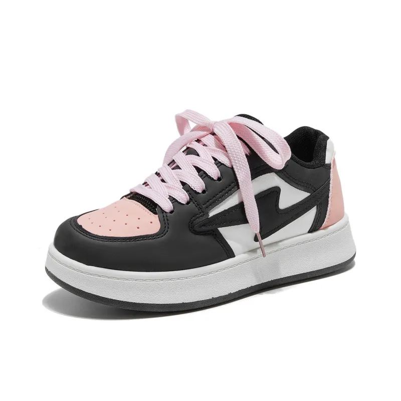 Komanic Non slip Lightweight Low Top Skateboard Shoes Women's White-7