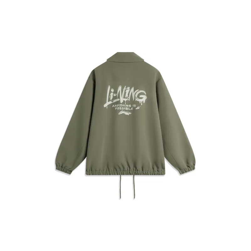 LiNing Sports Fashion Collection Trench Coat Men's Murky Olive Green-1