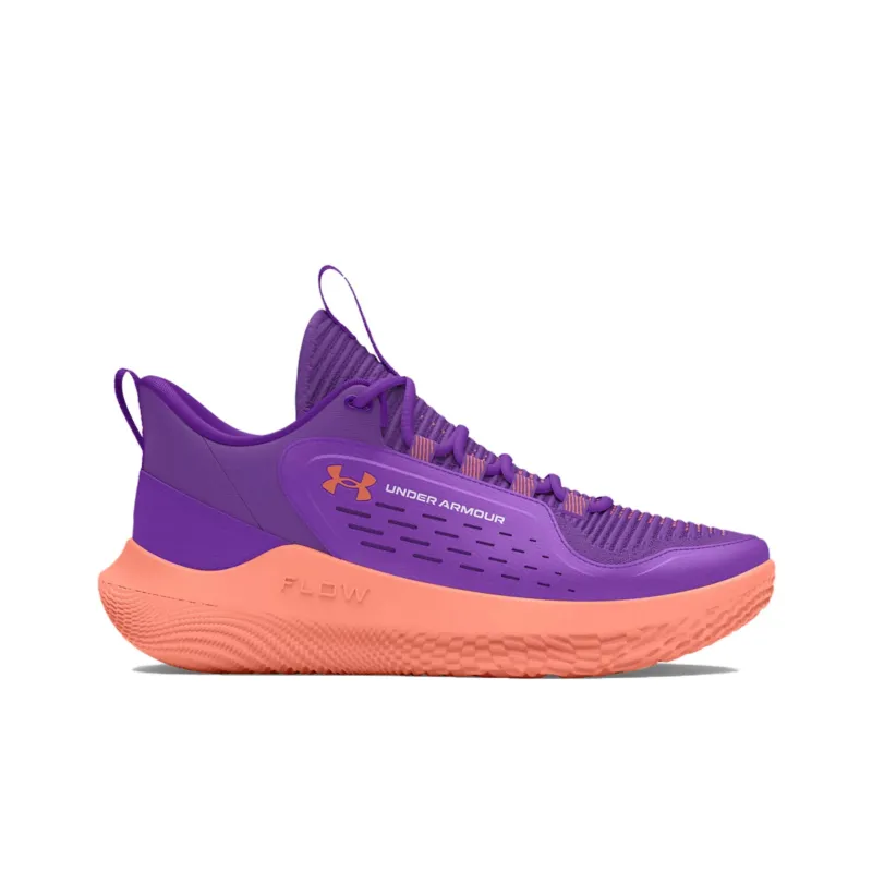 Under Armour Breakthru 5 LE Cushioning Wear-Resistant Low-Top Basketball Shoes Women's Purple-Orange-1