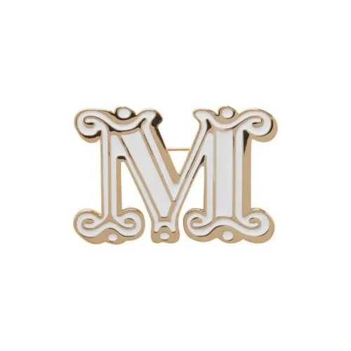 MaxMara Thermoplastic Polyurethane Brooches Women's Gold