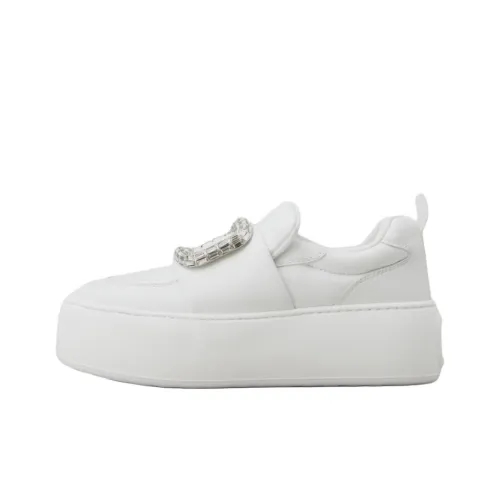 Roger Vivier Viv' Up Low Top Skateboard Shoes Women's White
