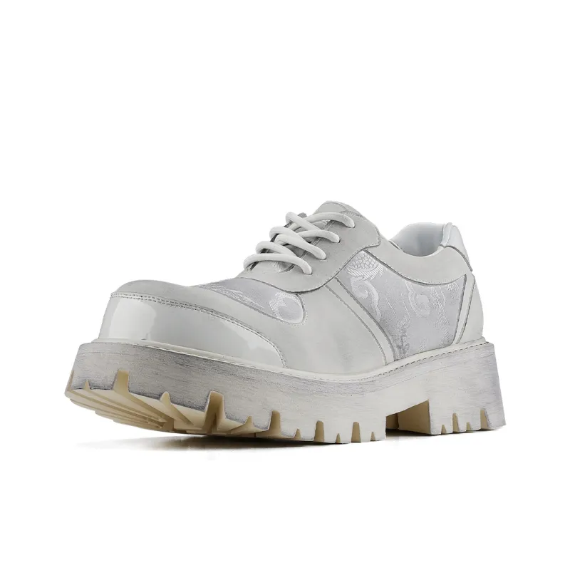 HANQIAORIJI Year Of The Dragon Series Casual Shoes Men's White-2
