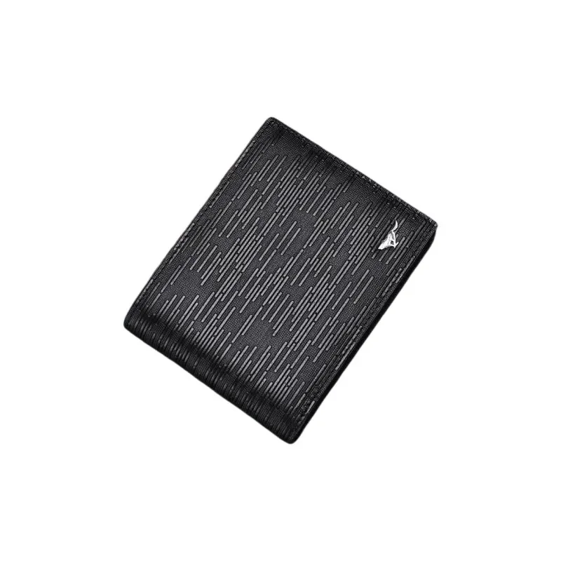 SEPTWOLVES Top Grain Cow Leather Wallet With Coin Purse Regular Men's Black-2