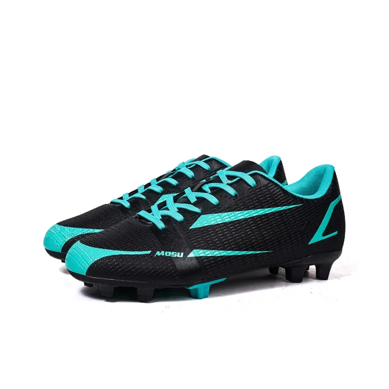 QIUTEXIONG Soccer Shoes Unisex Low Top Black Lake Blue/Black Orange/Black Neon Yellow/Black Neon Green-2