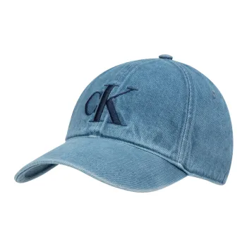 CALVIN KLEIN Cotton Baseball Caps Unisex Denim Blue