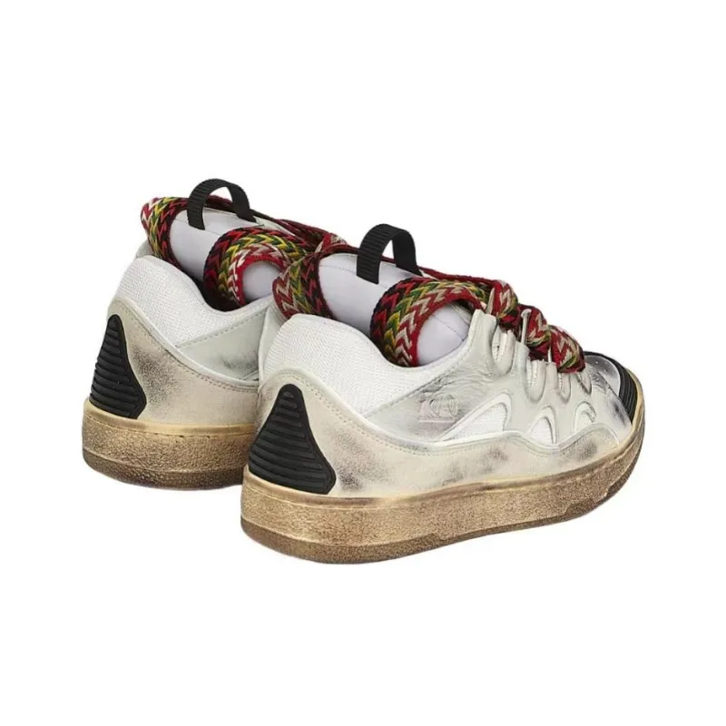 Lanvin Low Top Skateboard Shoes Men's White-2