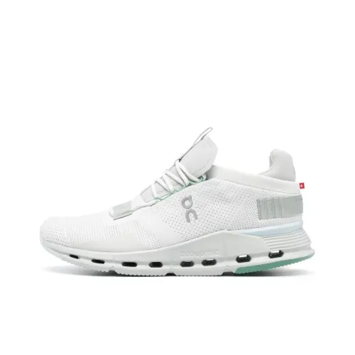On Cloudnova Collection Anti Slip Wear Resistant Low Top Running Shoes Men's White