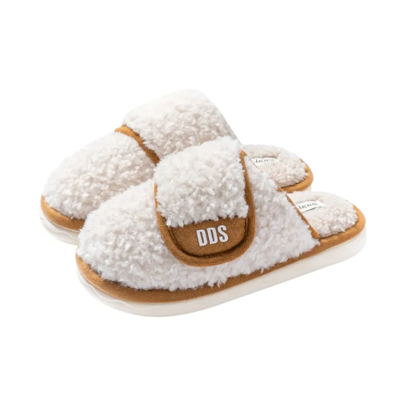 Foot Recreation Winter Home Warm Non Swollen Feet Hook and Loop Cotton Slippers Unisex-0