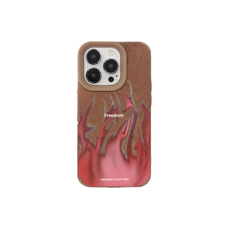 XIANGRIKE TPU Material Pink Flame Phone Case Compatible With IPhone 15/14 Plus/13/12/11/15 Pro Max/XS/XR/XS Max/8 Plus-0