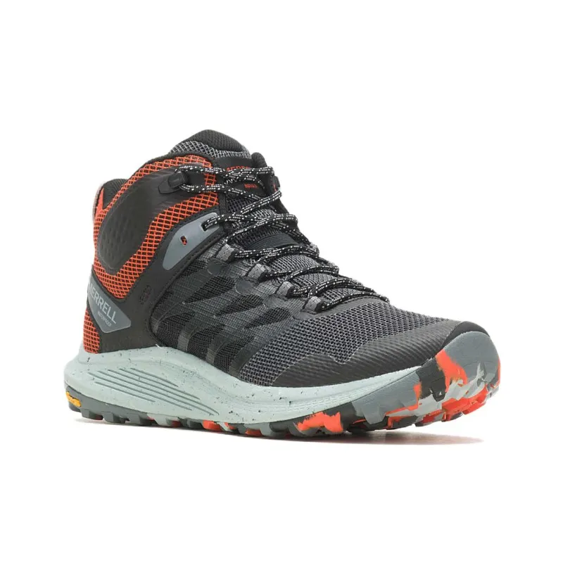 MERRELL Nova 3 Anti-Slip Wear-Resistant Mid-Top Trail Running Running Shoes Men's Black-2