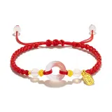 Da Ji Peaceful Buckle Bracelet (Red String)