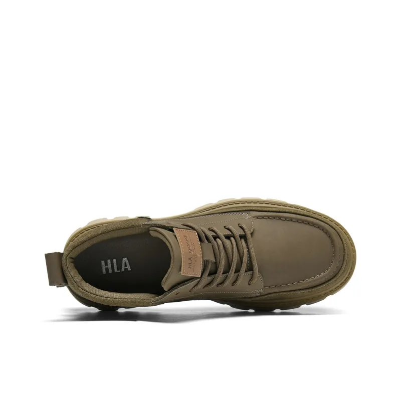 HLA Work Boots Men Low Top Khaki/Yellow-2