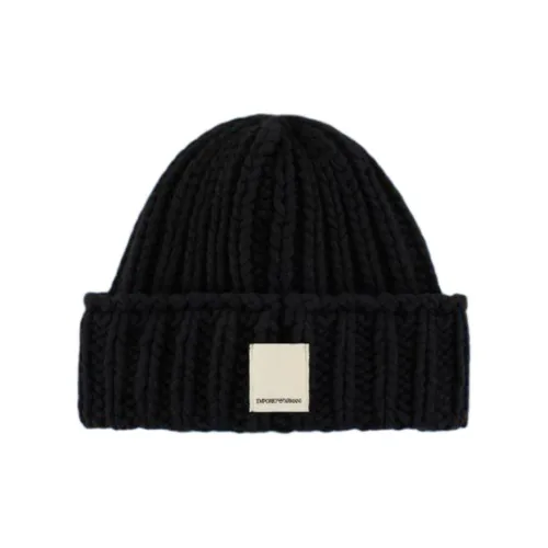 EMPORIO ARMANI Asv Blue Capsule Collection Ribbed Wool Beanie