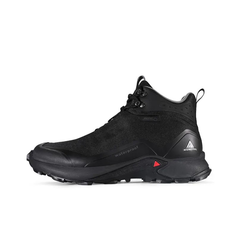 HUMTTO Shock Absorbers With Slip Resistant And Abrasion Resistant Properties High Top Outdoor Shoes Men's Black-0