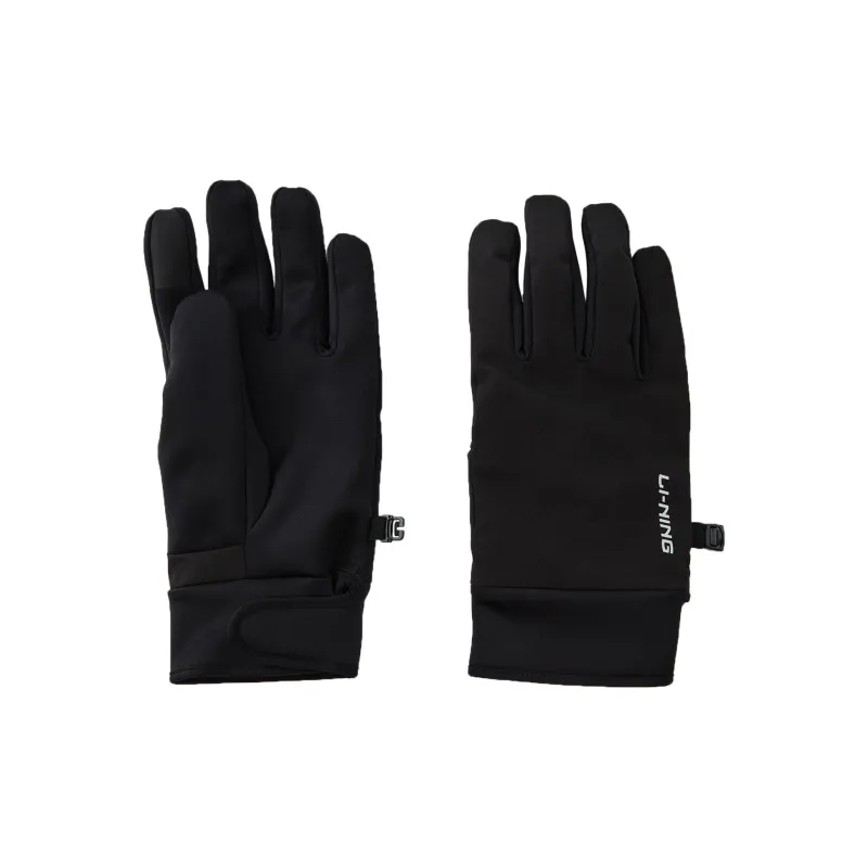 LiNing Polyester Elastane Gloves Unisex Black-2