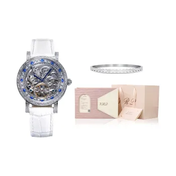 VRQ Faith Series Starry Watch Automatic/Manual Mechanical Movement Watch Women's Watch Cut Out Dial