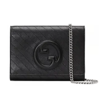 GUCCI Blondie Leather Wallet Women's Black