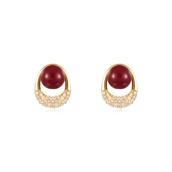 Rhymes Gold Plated Copper Earrings Women's