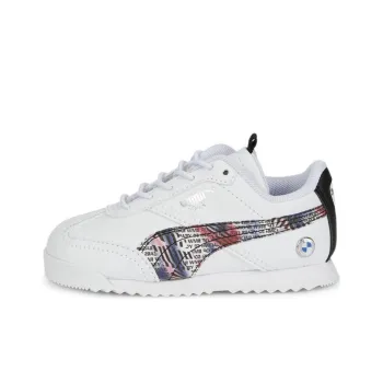 PUMA BMW MMS Roma Via Anti-Slip Wear-Resistant Low-Top Casual Shoes Men's White