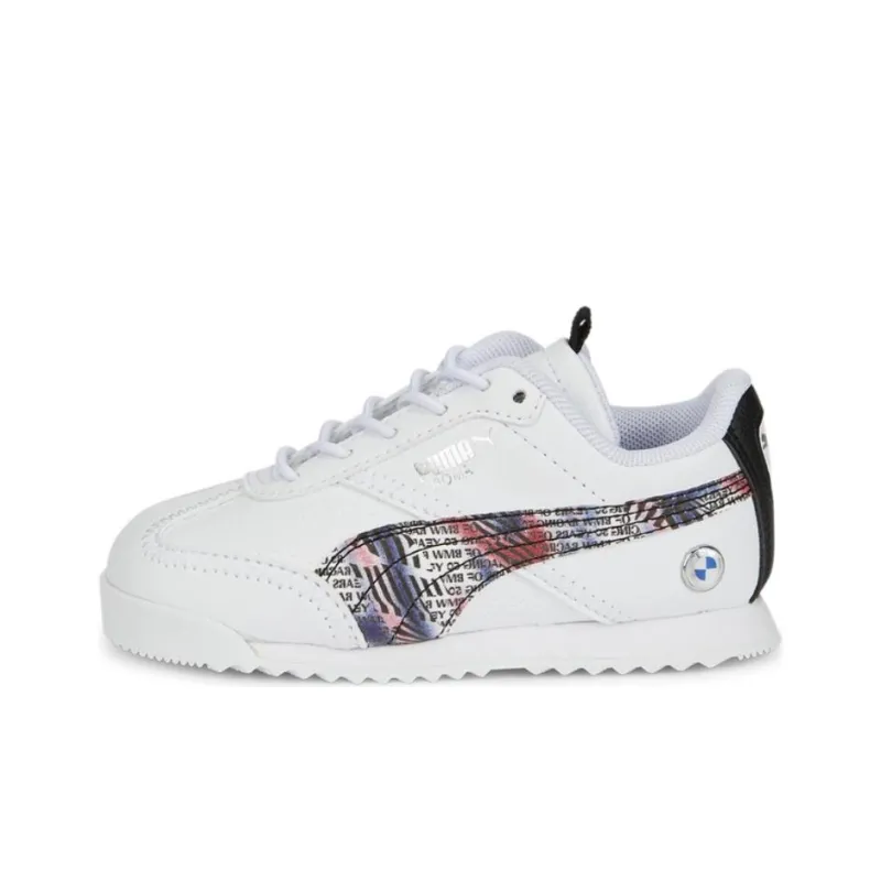 PUMA BMW MMS Roma Via Anti-Slip Wear-Resistant Low-Top Casual Shoes Men's White-0