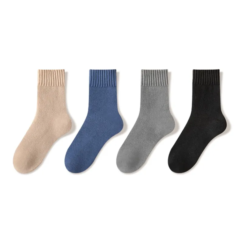 JIAZINI Mid Calf Socks Men's 4 Pack-22
