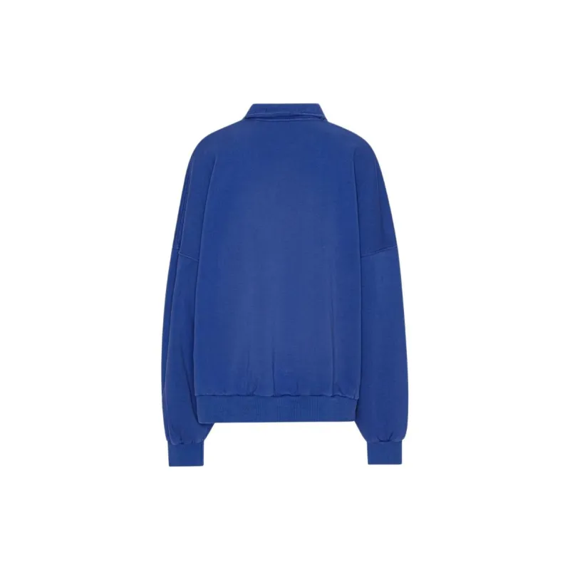 Rotate Half-Zipped Oversized Polo Sweater-1