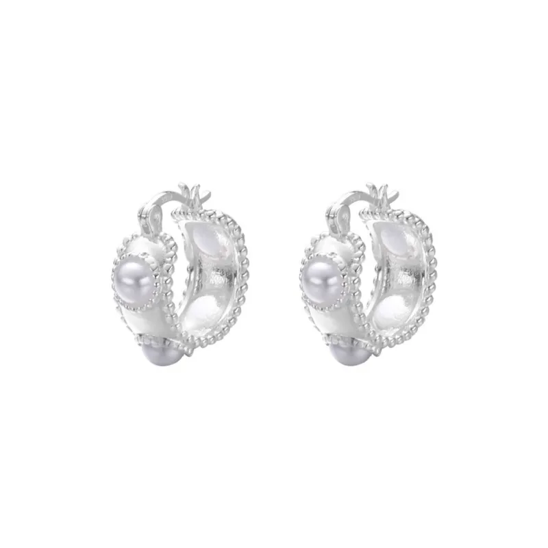 LIANGCAI Alloy Faux Pearl Earrings Women's-0