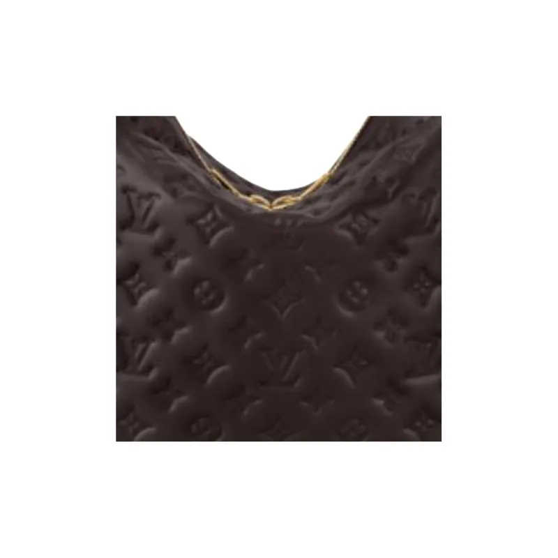 LOUIS VUITTON Coussin Leather Tote Bag, Shopping Bag, Handbag, Shoulder Bag Women's Dark Brown-1