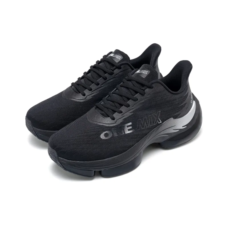 ONEMIX Balance Impact Resistant Breathable Quick Dry Low Top Training Running Shoes Unisex Tech Black-2
