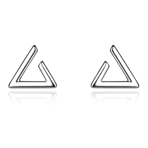 ROGA 925 Silver Needles Stud Earrings Unisex-4
