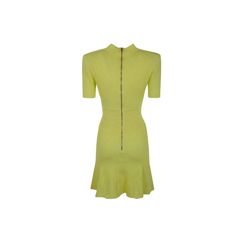 BALMAIN Short-Sleeved Dresses Women's Yellow-1