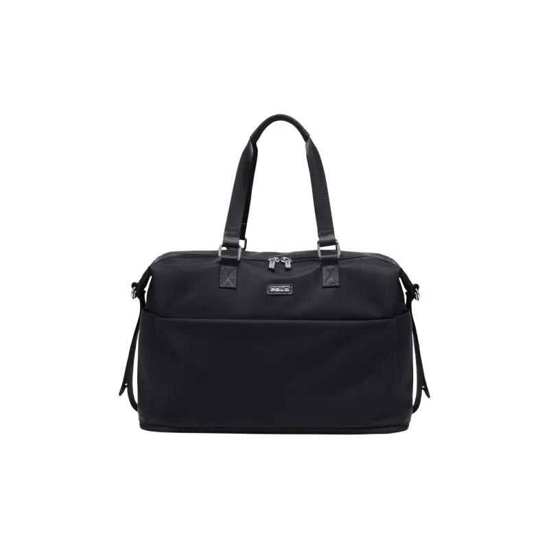 POLO Fabric Travel Bag Large Size 24L Unisex Milk Tea Apricot/Classic Black-5