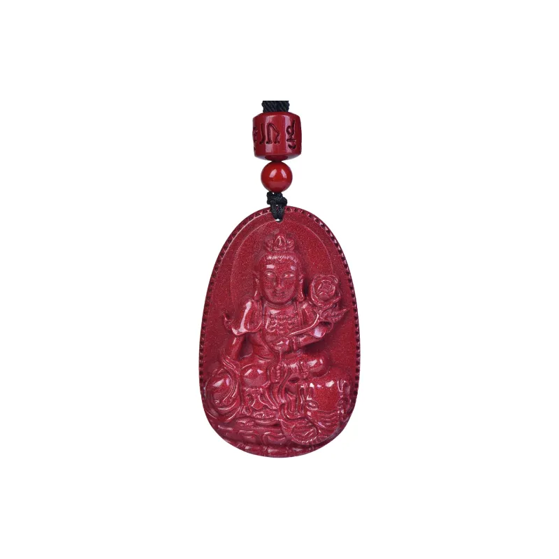 Stone On The Line Cinnabar Pendants Unisex-8