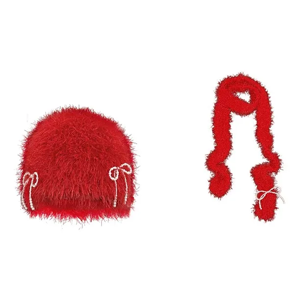 MUSTKOO Plush Yarn Beanies Women's-10