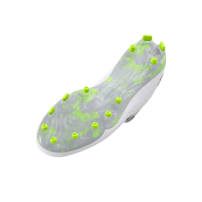 Under Armour Spotlight 4 MC Cushioning, Wear Resistant Soccer Shoes Unisex White-4