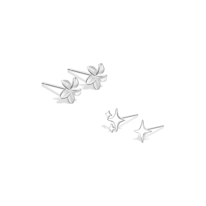 BLANK IN BLANK Sterling Silver Stud Earrings Women's Couple Bestie Girl Birthday Gift-6