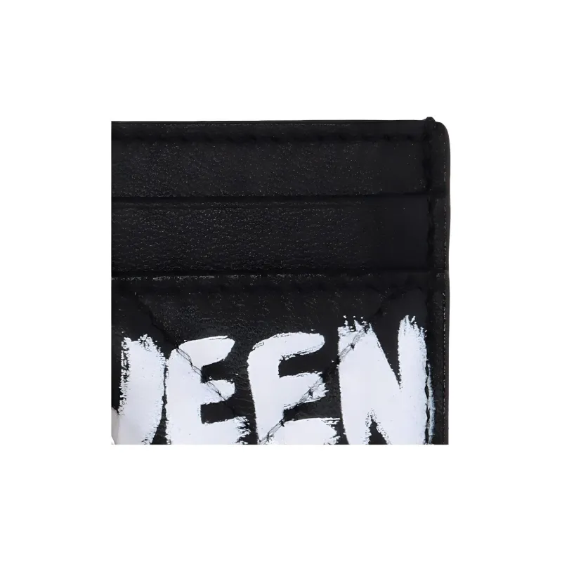 Alexander McQueen Leather Card Holder Card Holder Women's Black-2