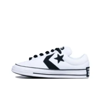 Converse Puff Player Anti Slip Wear Resistant Low Top Skateboard Shoes Unisex White Black