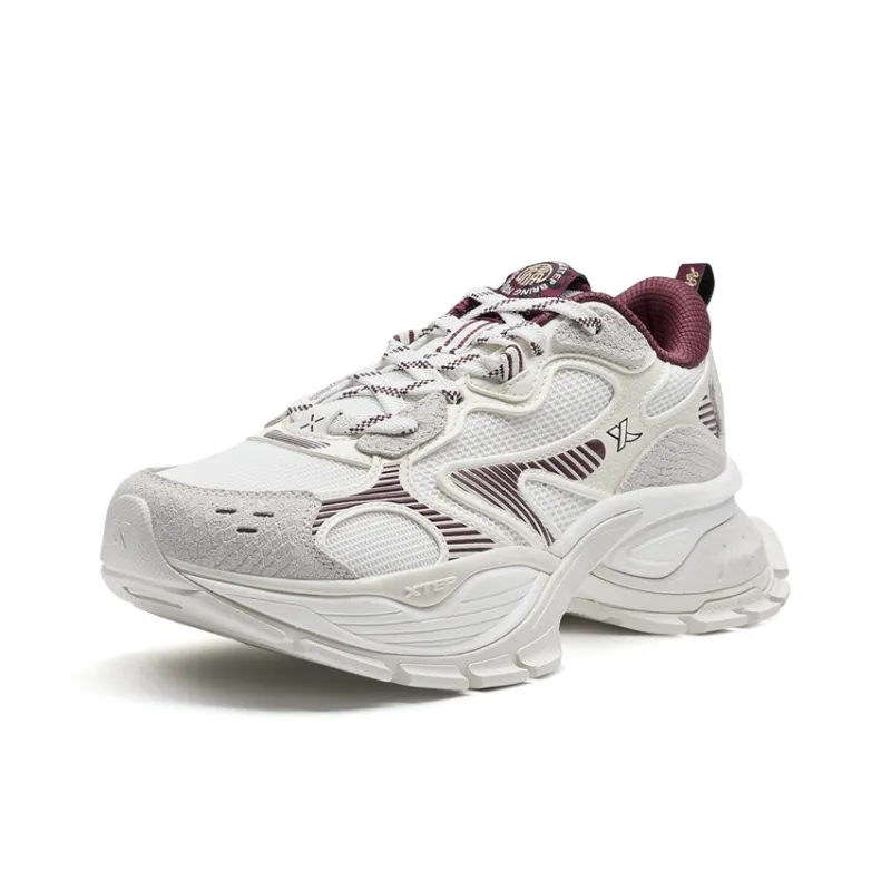 XTEP Basque Height Increasing Abrasion Resistant Low Top Casual Shoes Women's Good Things Happen-2