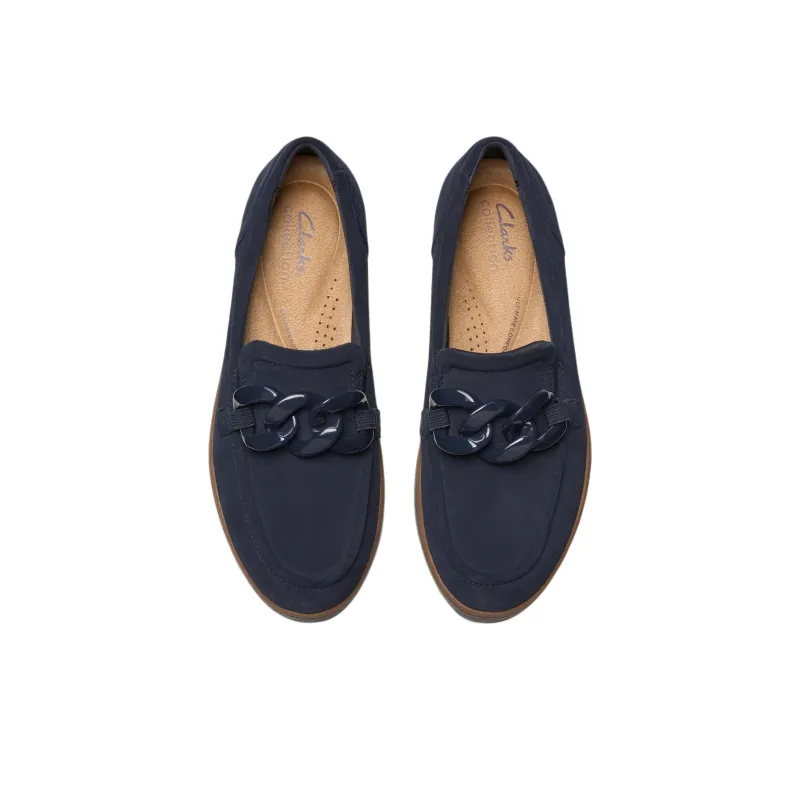 Clarks Zylah May Loafers Women's Marine Blue-3