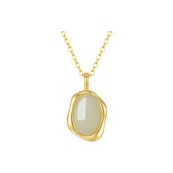 Zhi Yue Hetian Jade Necklaces Pale Greenish White Jade Women's