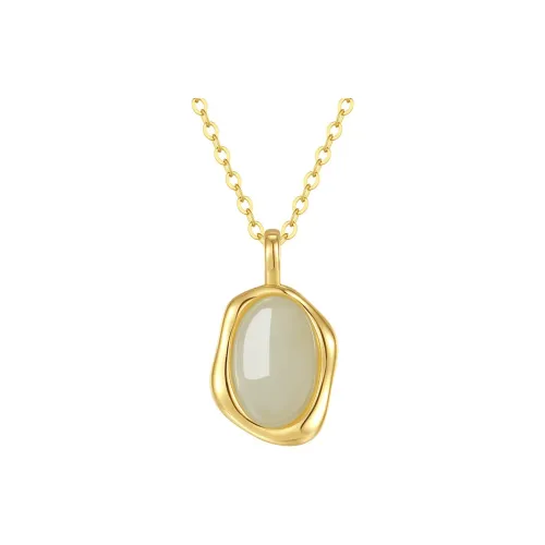 Zhi Yue Hetian Jade Necklaces Pale Greenish White Jade Women's